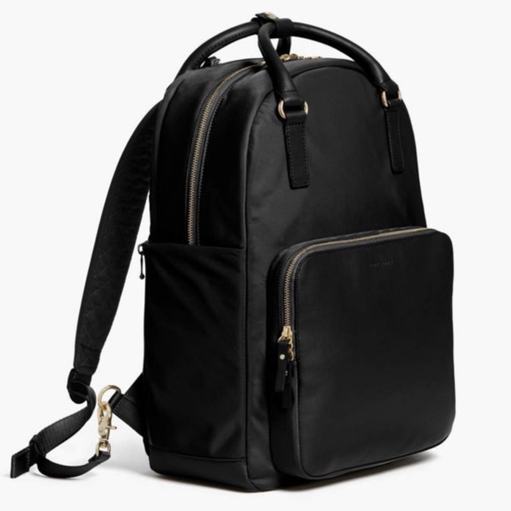 Lo & Sons Rowledge Black and Gold Hardware Backpack